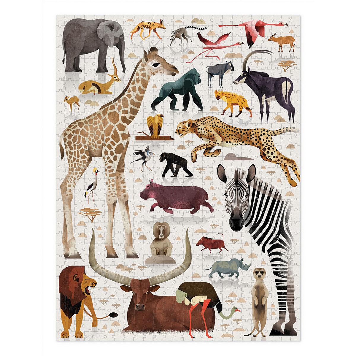 Crocodile Creek 750 Piece Family Puzzle - World of African Animals
