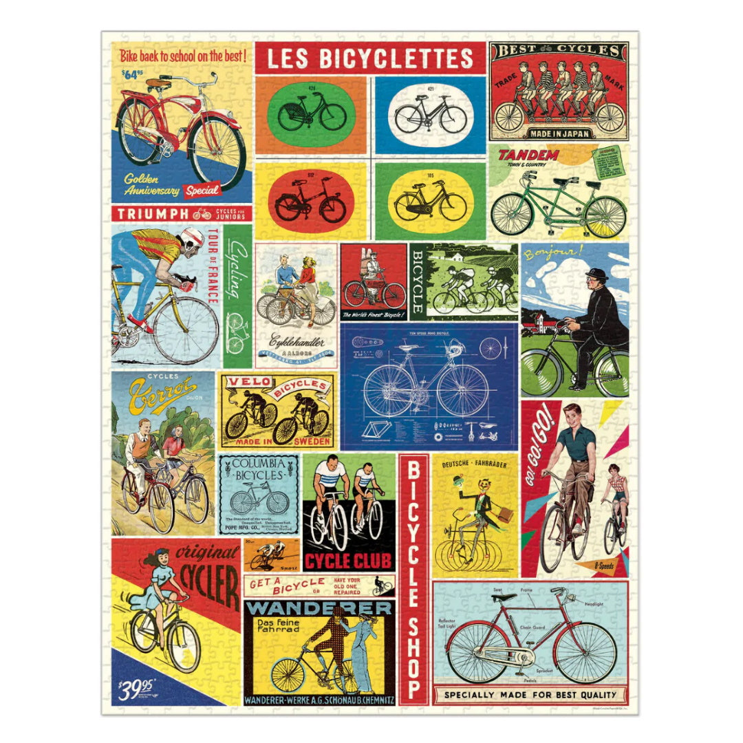Cavallini Bicycles - 1000 Piece Jigsaw Puzzle