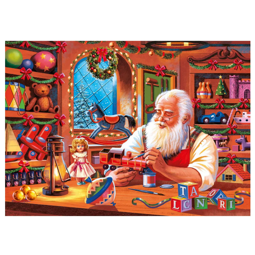 Christmas Collage 1000 Piece Puzzle Old Fashioned Santa Cards Robert  Frederick