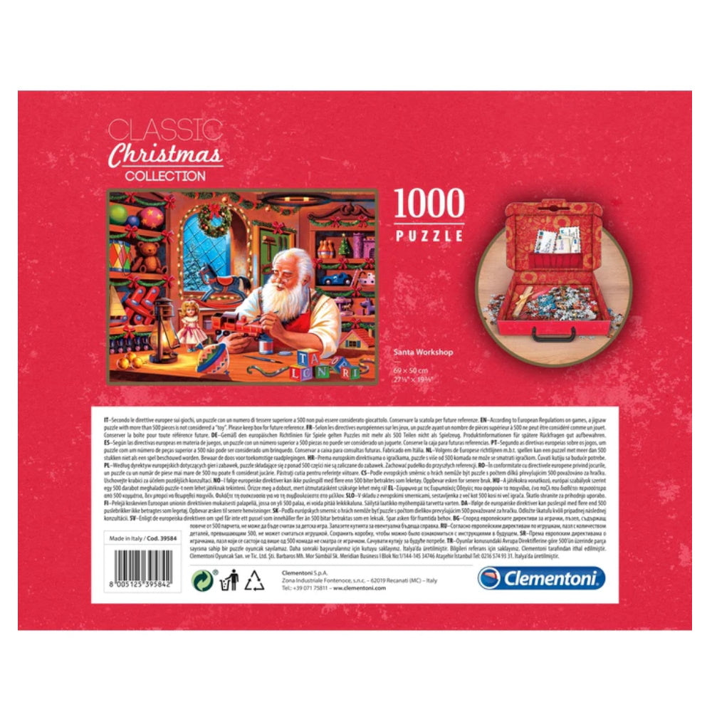 Clementoni 1000 Piece Jigsaw Puzzle - Santa's Workshop