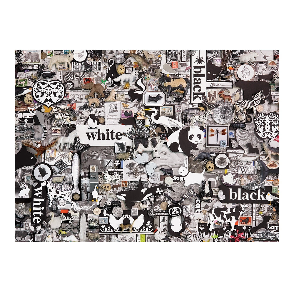 Cobble Hill 1000 Piece Puzzle - Black & White: Animals