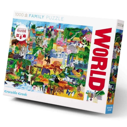 Crocodile Creek World Collage - 1000 Piece Family Puzzle