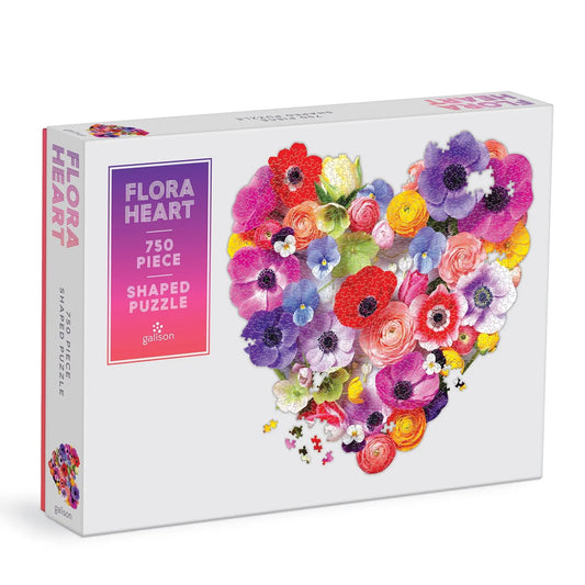 Flora Heart 750 Piece Shaped Jigsaw Puzzle