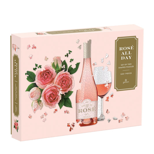 Rose All Day - 2 Shaped Jigsaw Puzzles Set