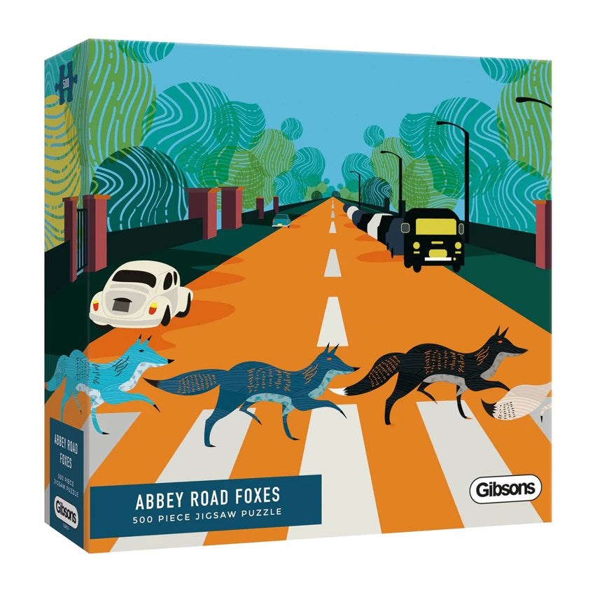 Gibsons 500 Piece Jigsaw Puzzle - Abbey Road Foxes