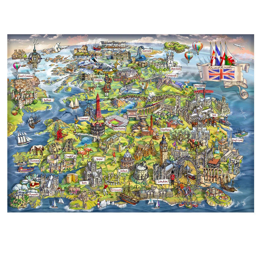 Gibsons 1000 Piece Jigsaw Puzzle - Beautiful Britain