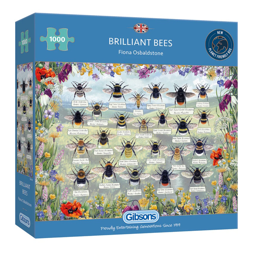 Gibsons 1000 Piece Jigsaw Puzzle - Brilliant Bees