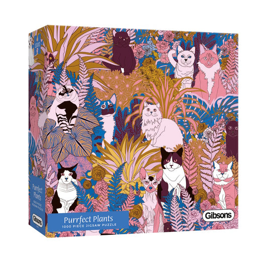 Gibsons 1000 Piece Jigsaw Puzzle - Purrfect Plants