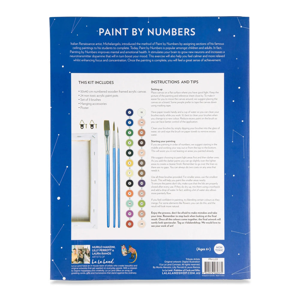 La La Land Tribute Artists Paint By Numbers Kit