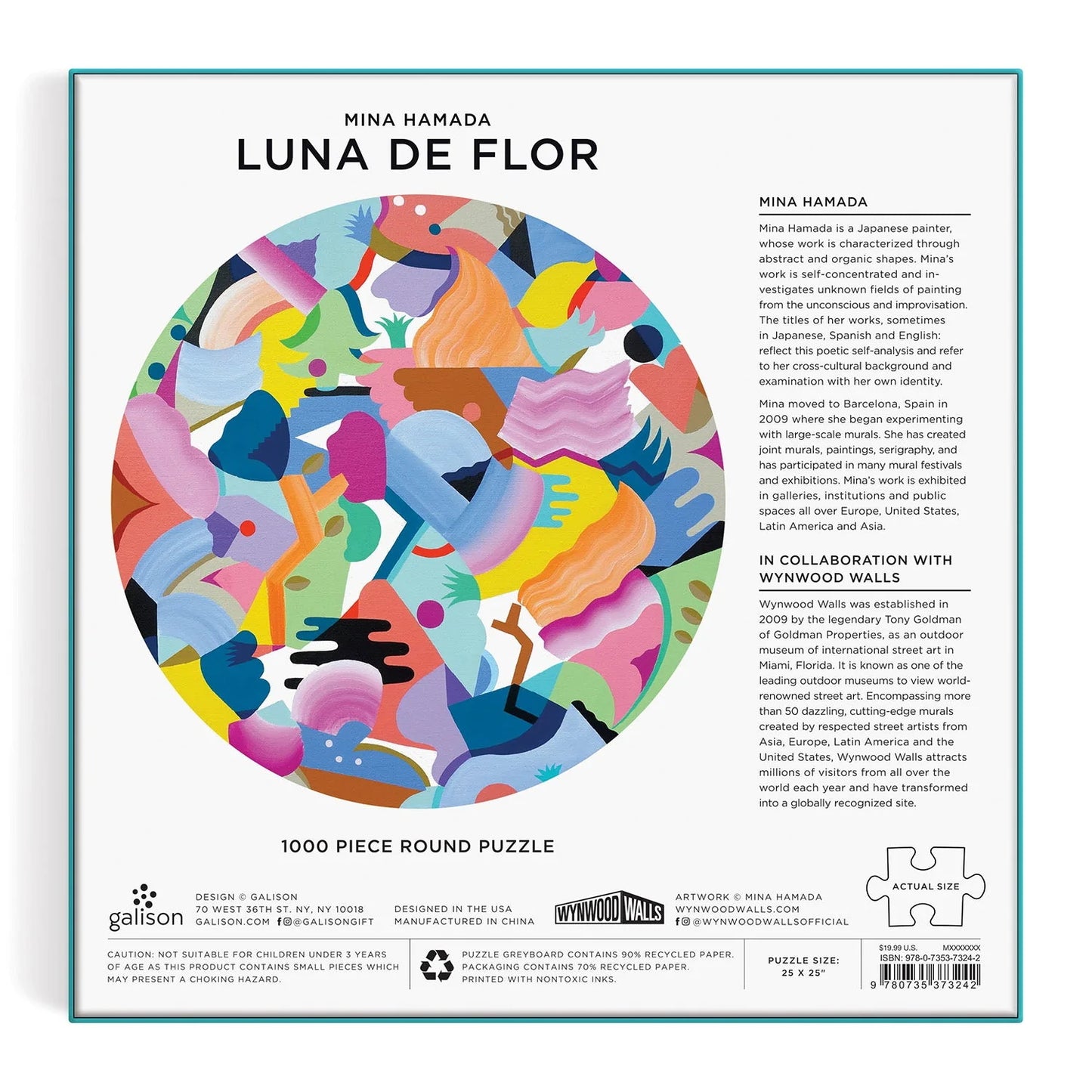 Mina Hamada Luna de Flor 1000 Piece Round Puzzle