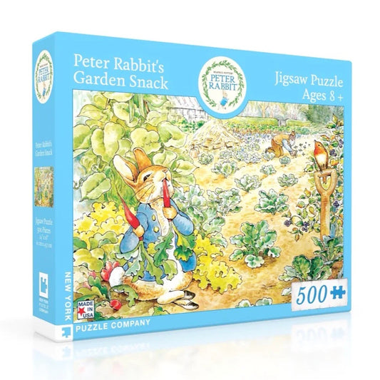 New York Puzzle Company 500 Piece Puzzle - Peter Rabbit's Garden Snack