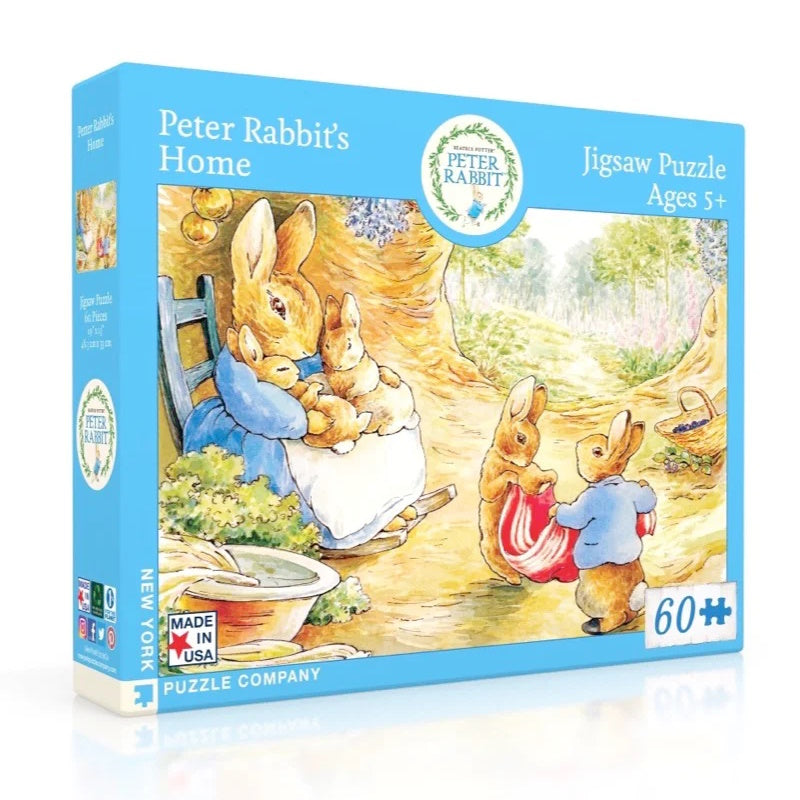 New York Puzzle Company 60 Piece Puzzle - Peter Rabbit's Home