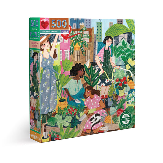 eeBoo Rooftop Garden 500 Piece Puzzle