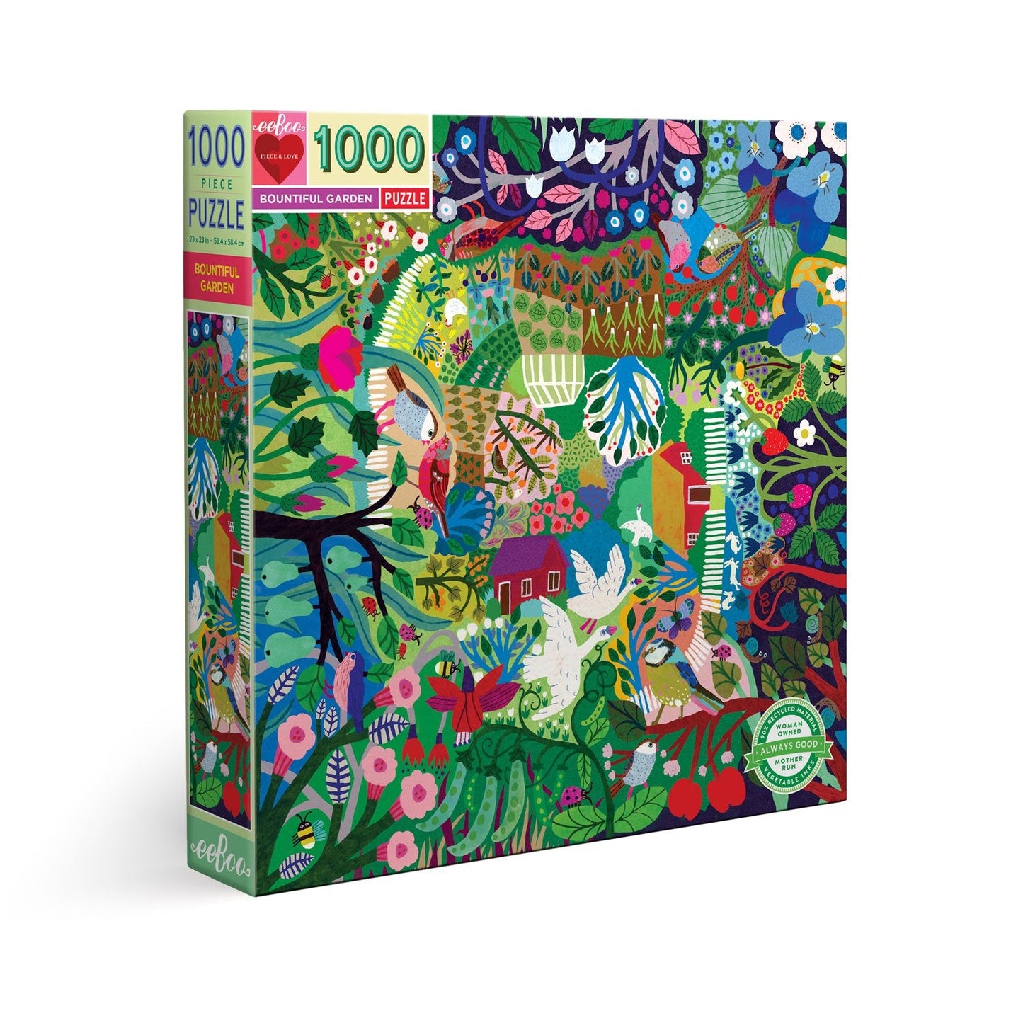 eeBoo Bountiful Garden 1000 Piece Puzzle