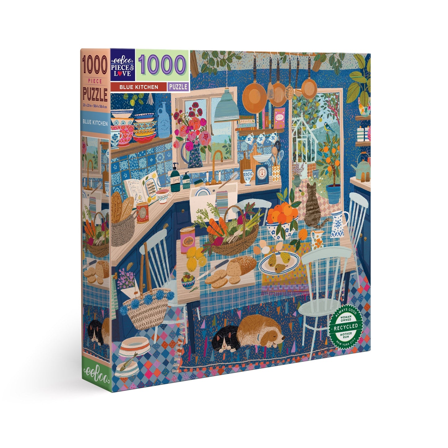 eeBoo Blue Kitchen 1000 Piece Puzzle