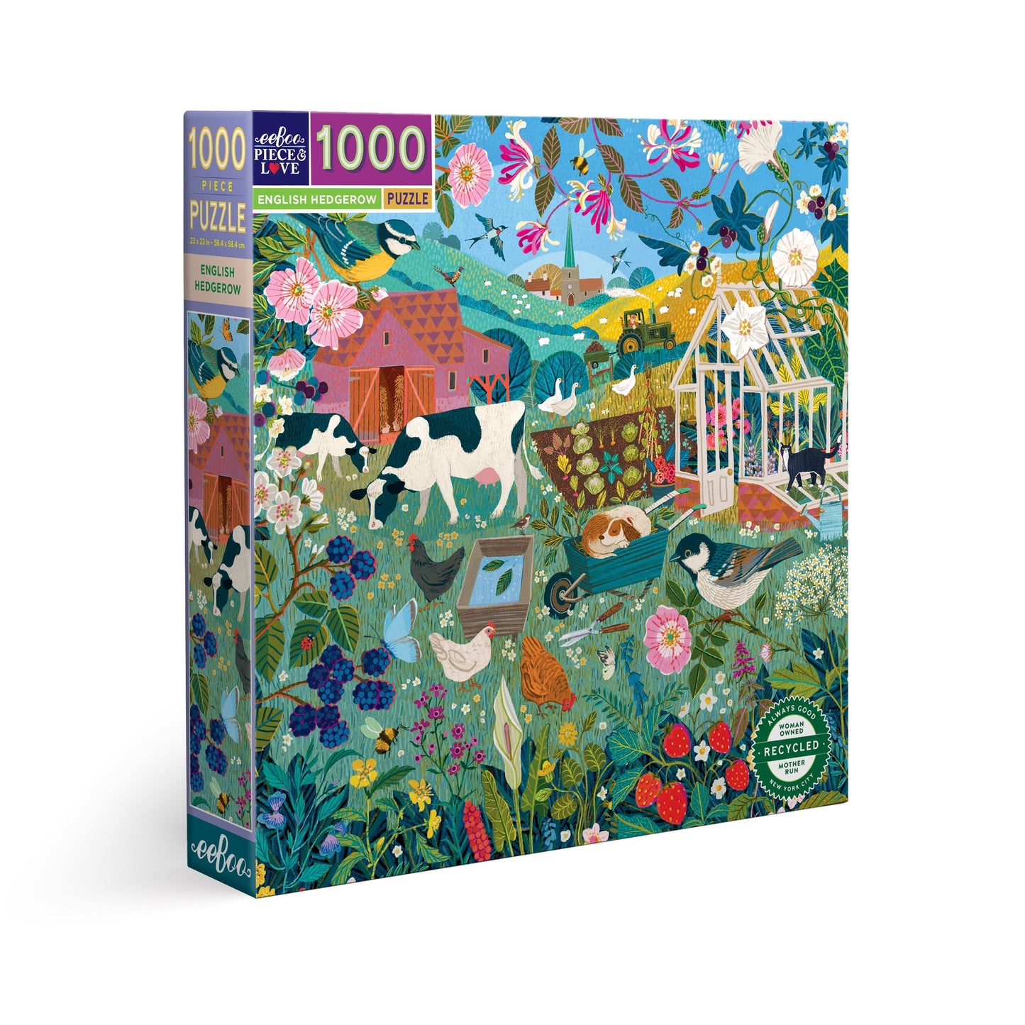 eeBoo English Hedgerow 1000 Piece Puzzle