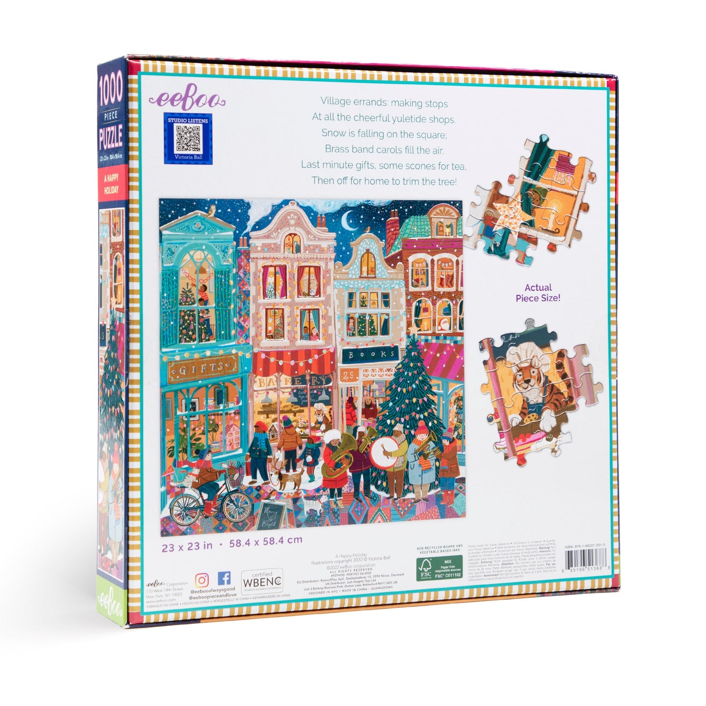 eeBoo A Happy Holiday 1000 Piece Puzzle