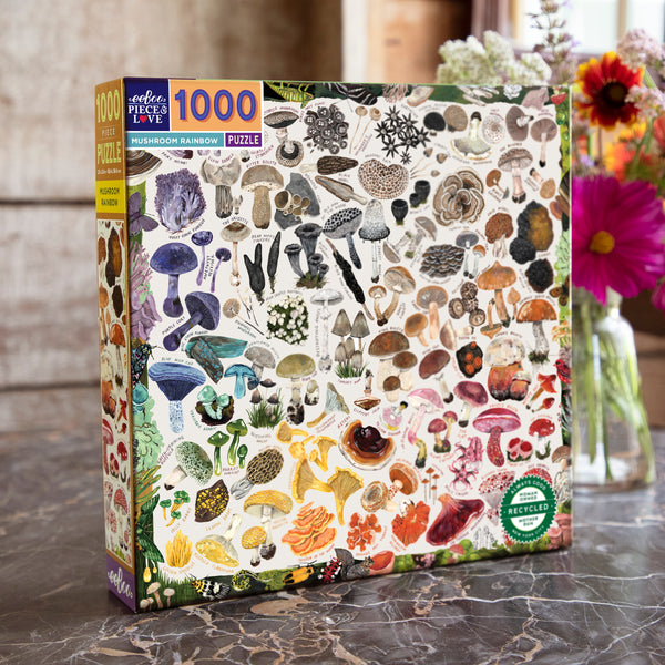 eeBoo Mushroom Rainbow 1000 Piece Puzzle