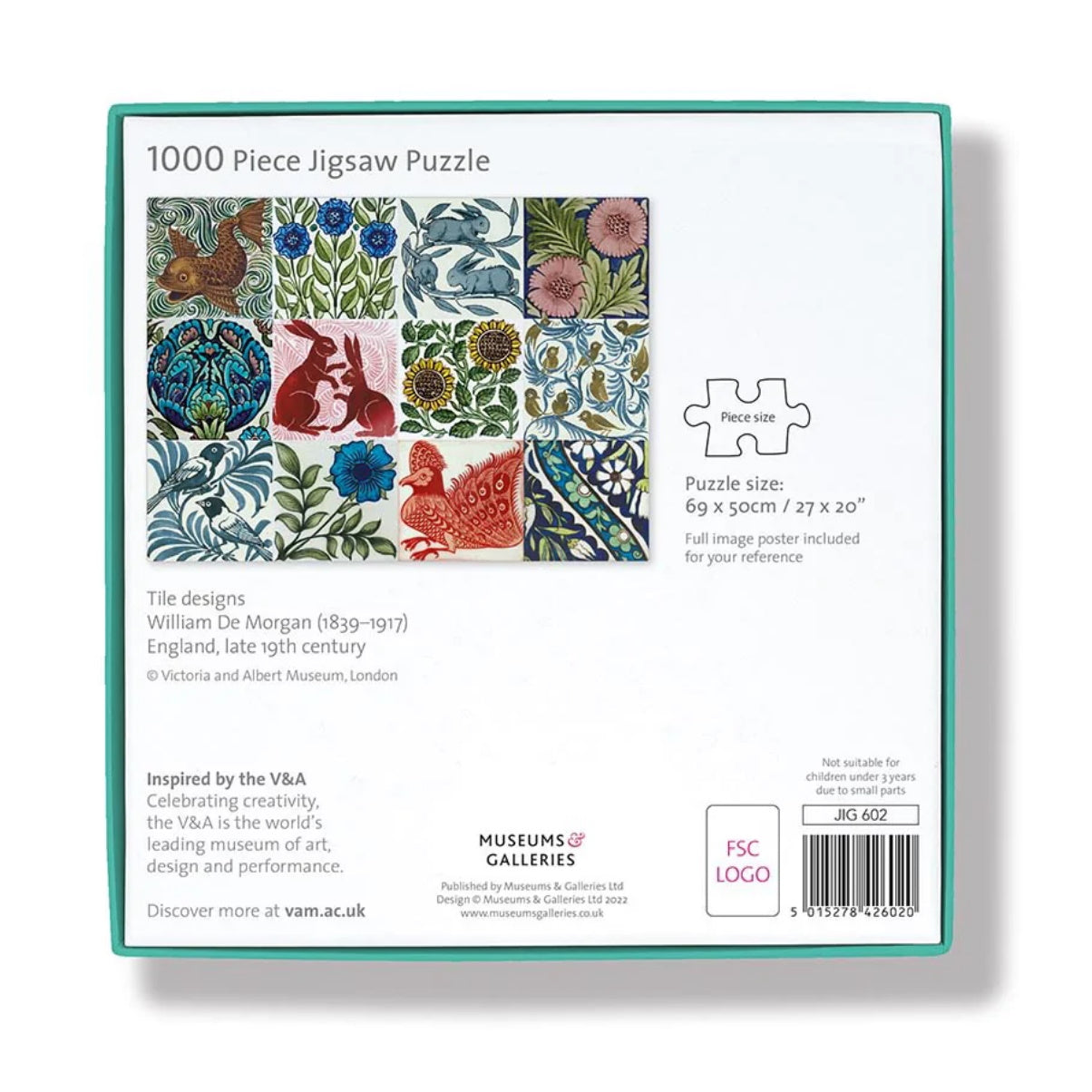 V & A 1000 Piece Jigsaw Puzzle - Arts & Crafts Tile Designs