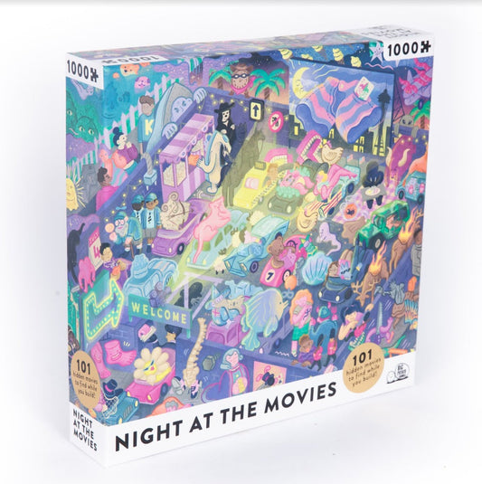 Night at the Movies Puzzle & Game - 1000 Piece