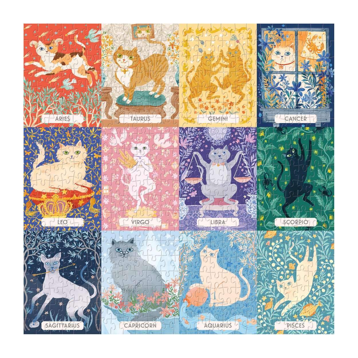 Galison 500 Piece Puzzle - Cat Zodiac