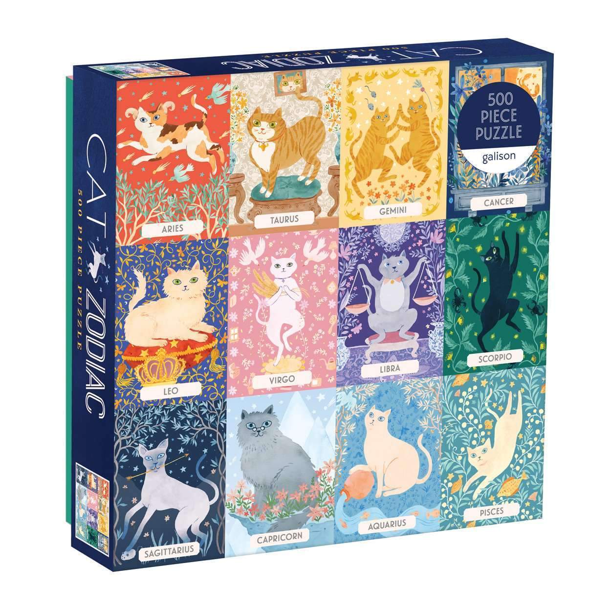 Galison 500 Piece Puzzle - Cat Zodiac