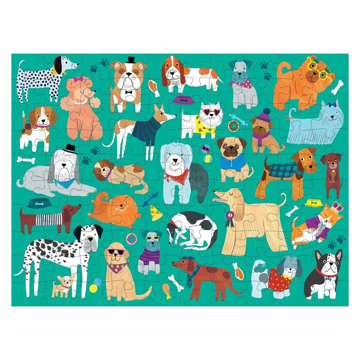 Mudpuppy 100 Piece Double-Sided Puzzle - Cats & Dogs (Dirty Box)