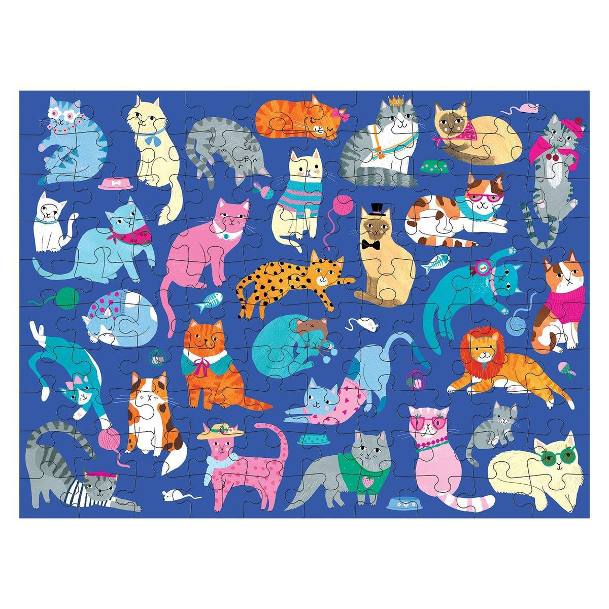 Mudpuppy 100 Piece Double-Sided Puzzle - Cats & Dogs (Dirty Box)