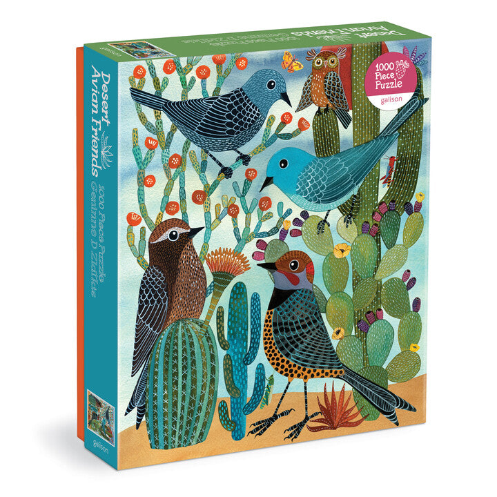 Galison 1000 Piece Jigsaw Puzzle - Desert Avian Friends