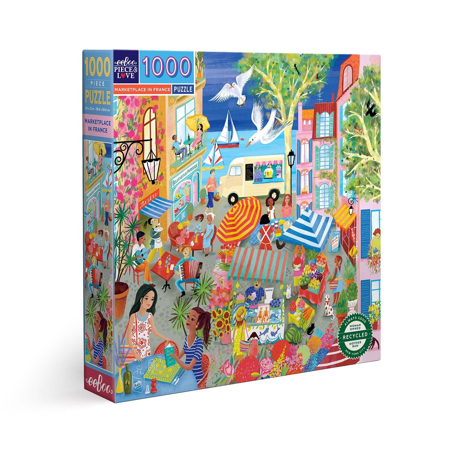 EeBoo Otters 1000-Teile Puzzle – Quadratisches Erwachsenenpuzzle Mit Niedlichen Ottern – Nachhaltig Aus Recyceltem Karton – Inkl. Farbposter EeBoo Otters 1000-Teile Puzzle – Quadratisches Erwachsenenpuzzle Mit Niedlichen Ottern – Nachhaltig Aus Recyceltem Karton – Inkl. Farbposter