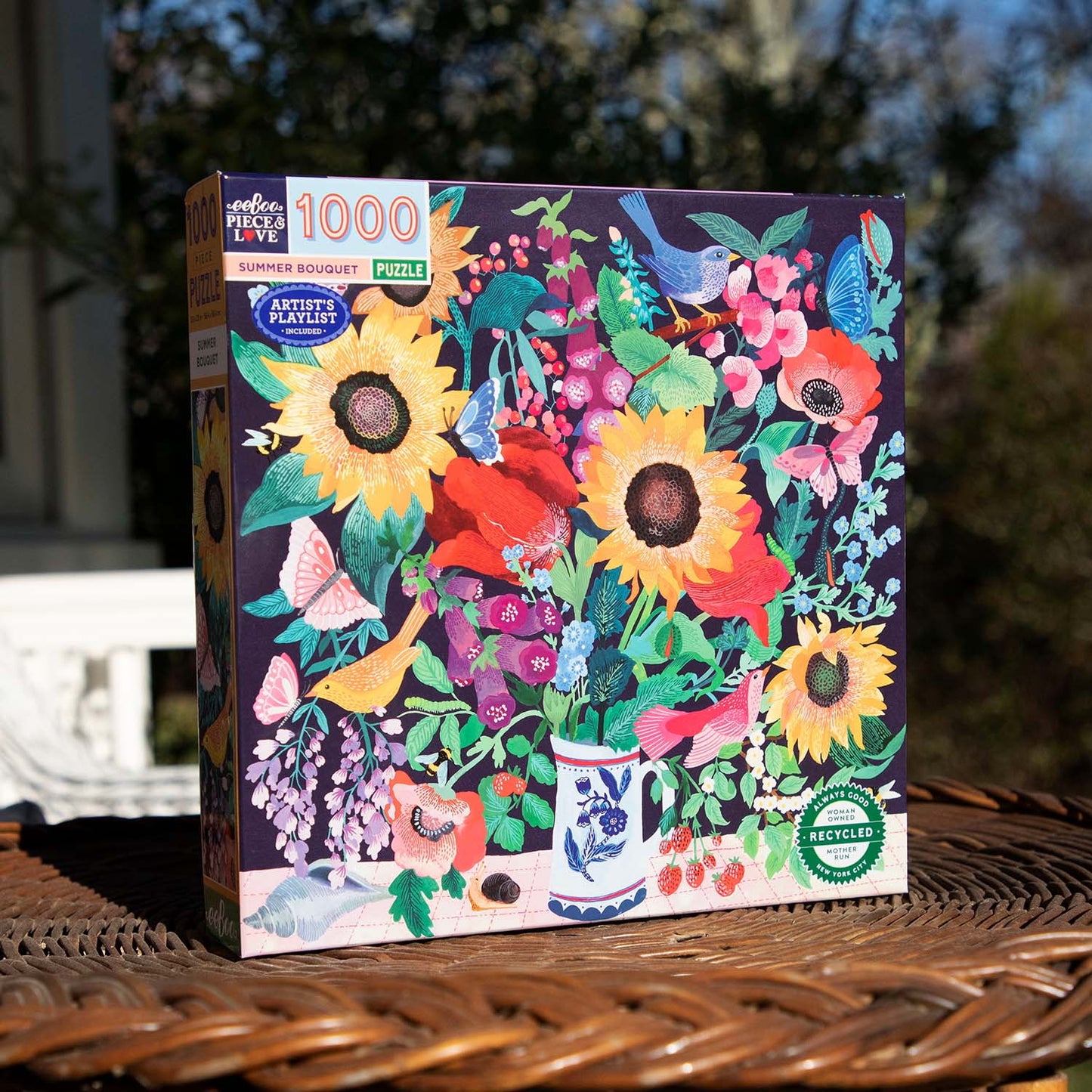 eeBoo Summer Bouquet 1000 Piece Puzzle