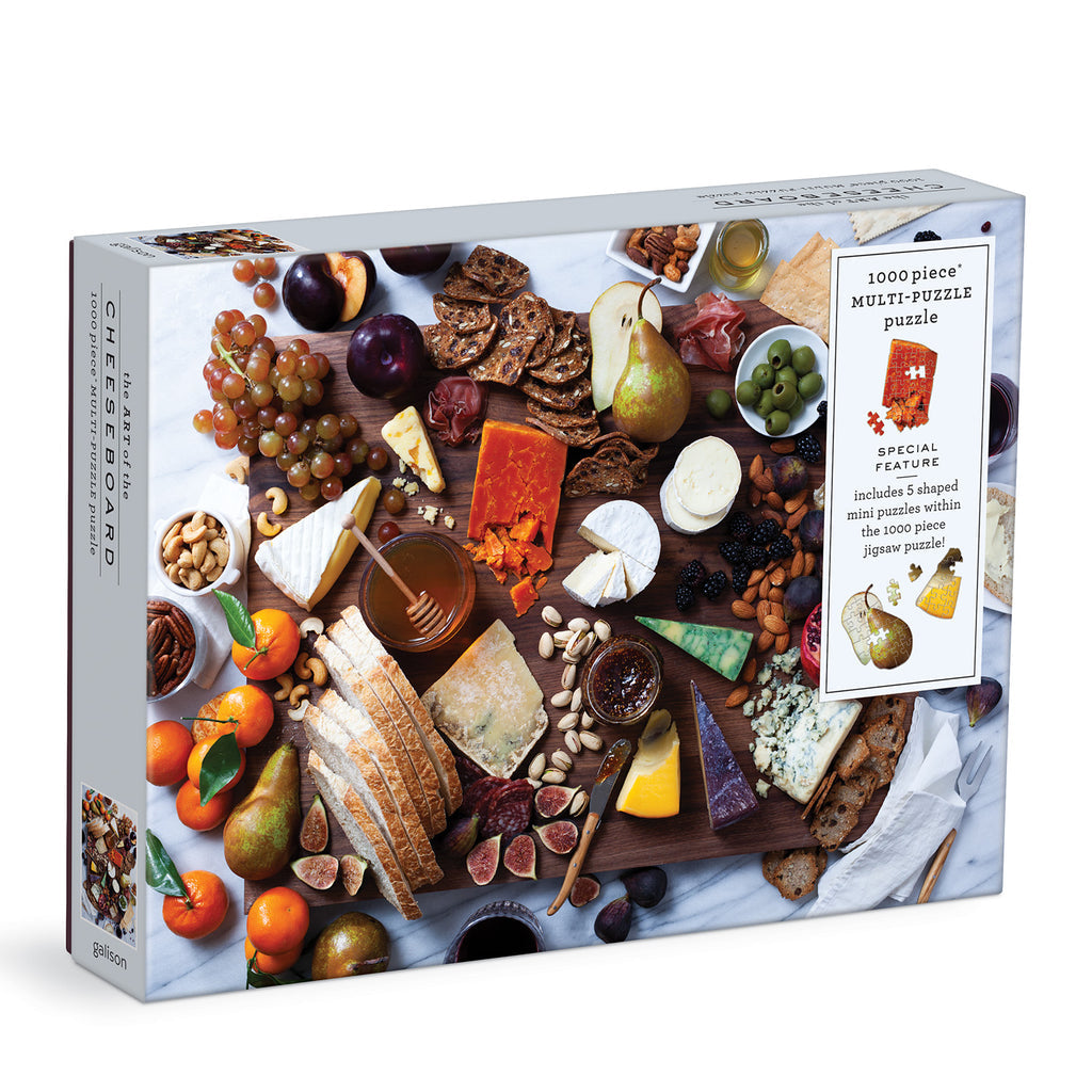 Art of the Cheeseboard 1000 Piece Multi-Puzzle Jigsaw Puzzle