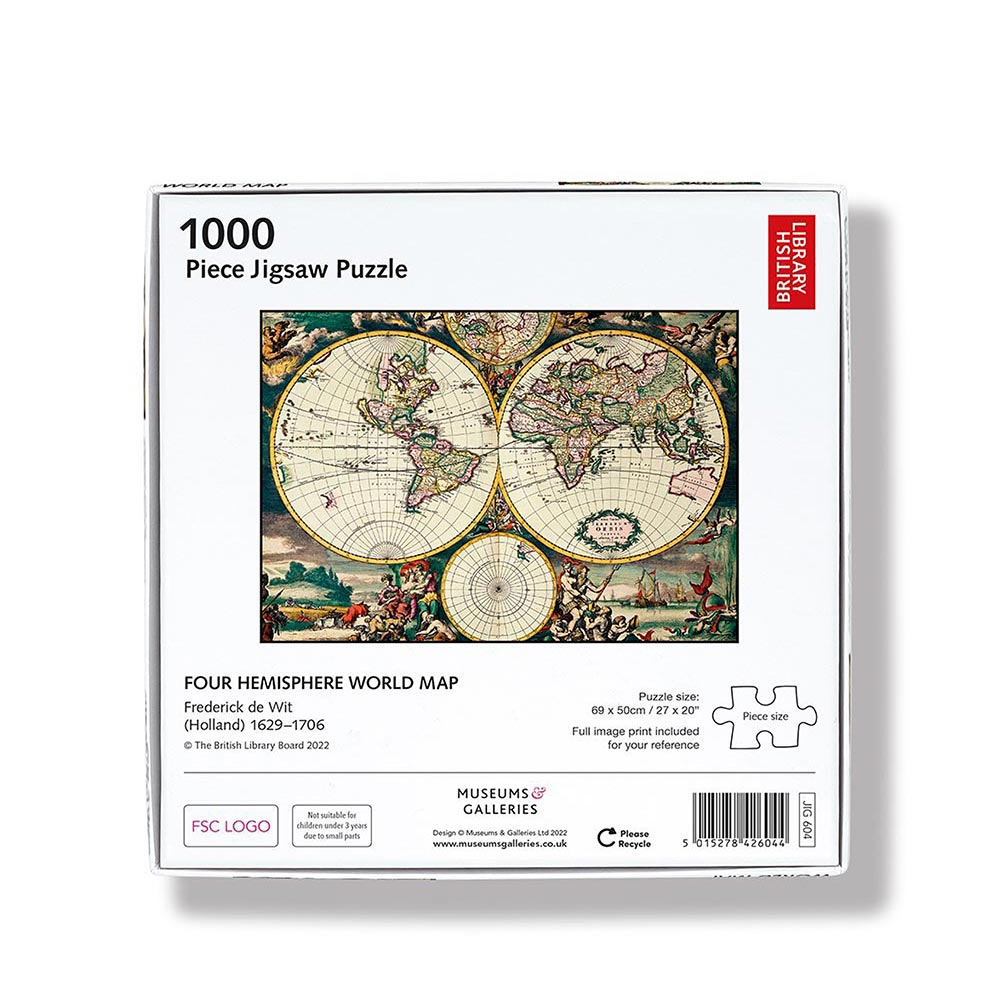 British Library 1000 Piece Jigsaw Puzzle - Four Hemispheres