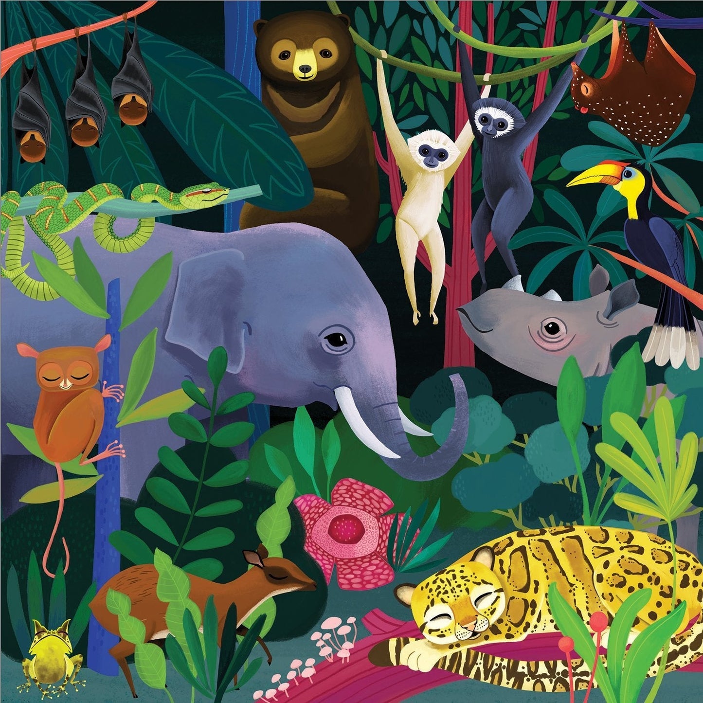 Jungle Illuminated 500 Piece Glow in the Dark Family Puzzle