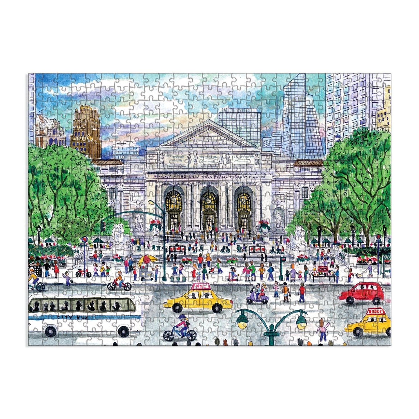 Michael Storrings Springtime at the Library Double-Sided 500 Piece Jigsaw Puzzle