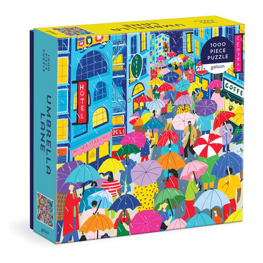 Galison 1000 Piece Jigsaw Puzzle - Umbrella Lane