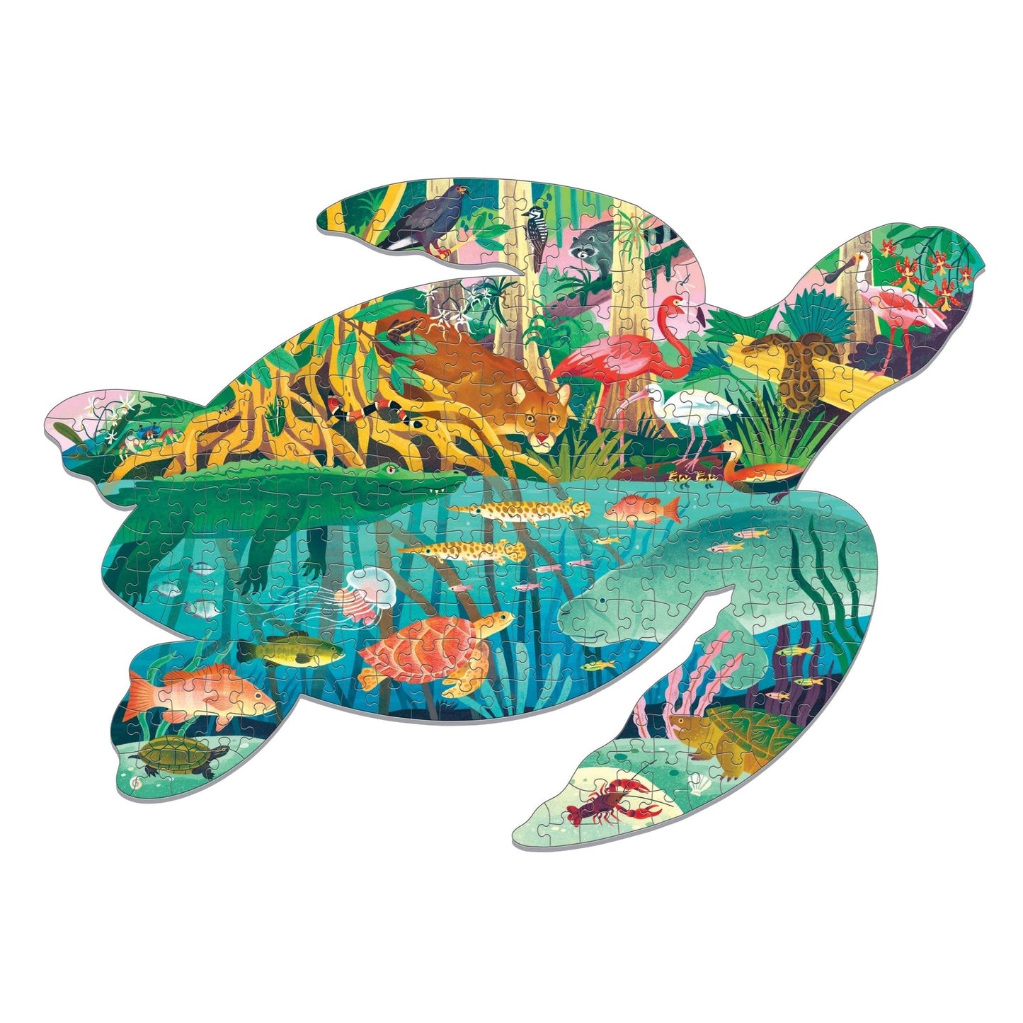 Wetlands 300 Piece Turtle Shaped Puzzle